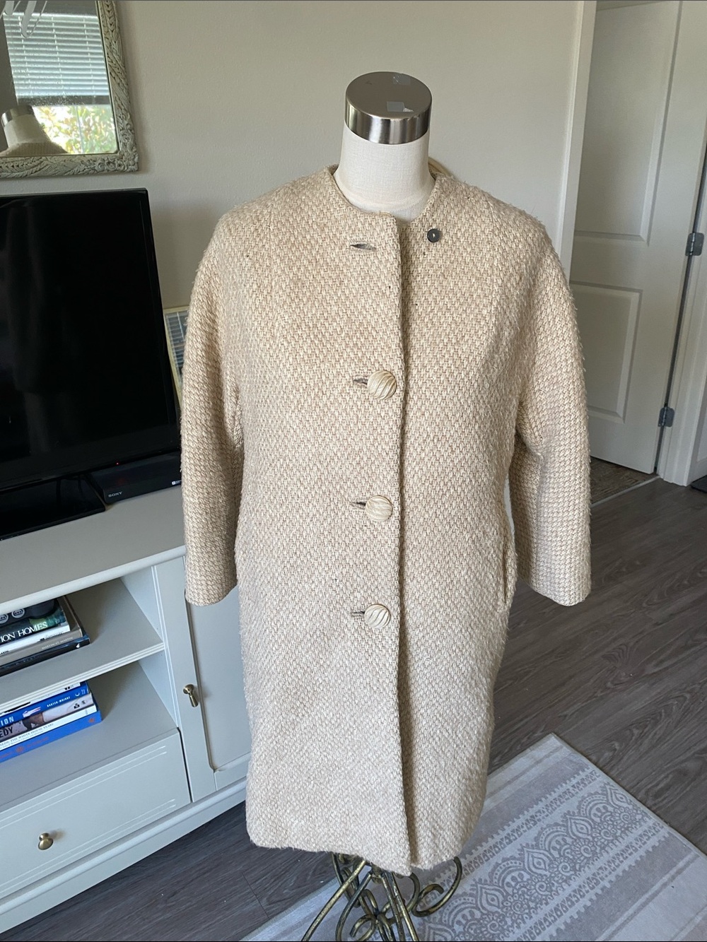 Vintage 1950s Strook Wool Swing Coat